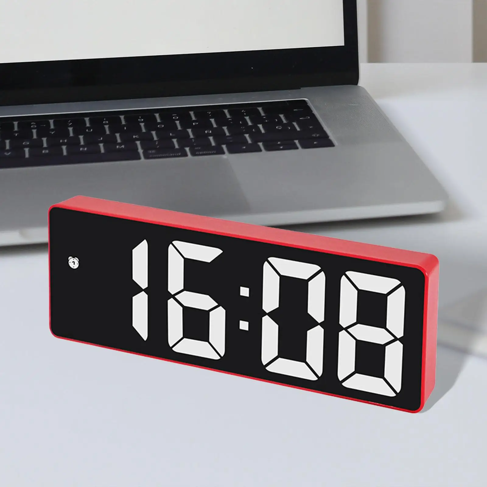 Digital Alarm Clock Large Display Adjustable Brightness with Snooze for Desktop Office Kids