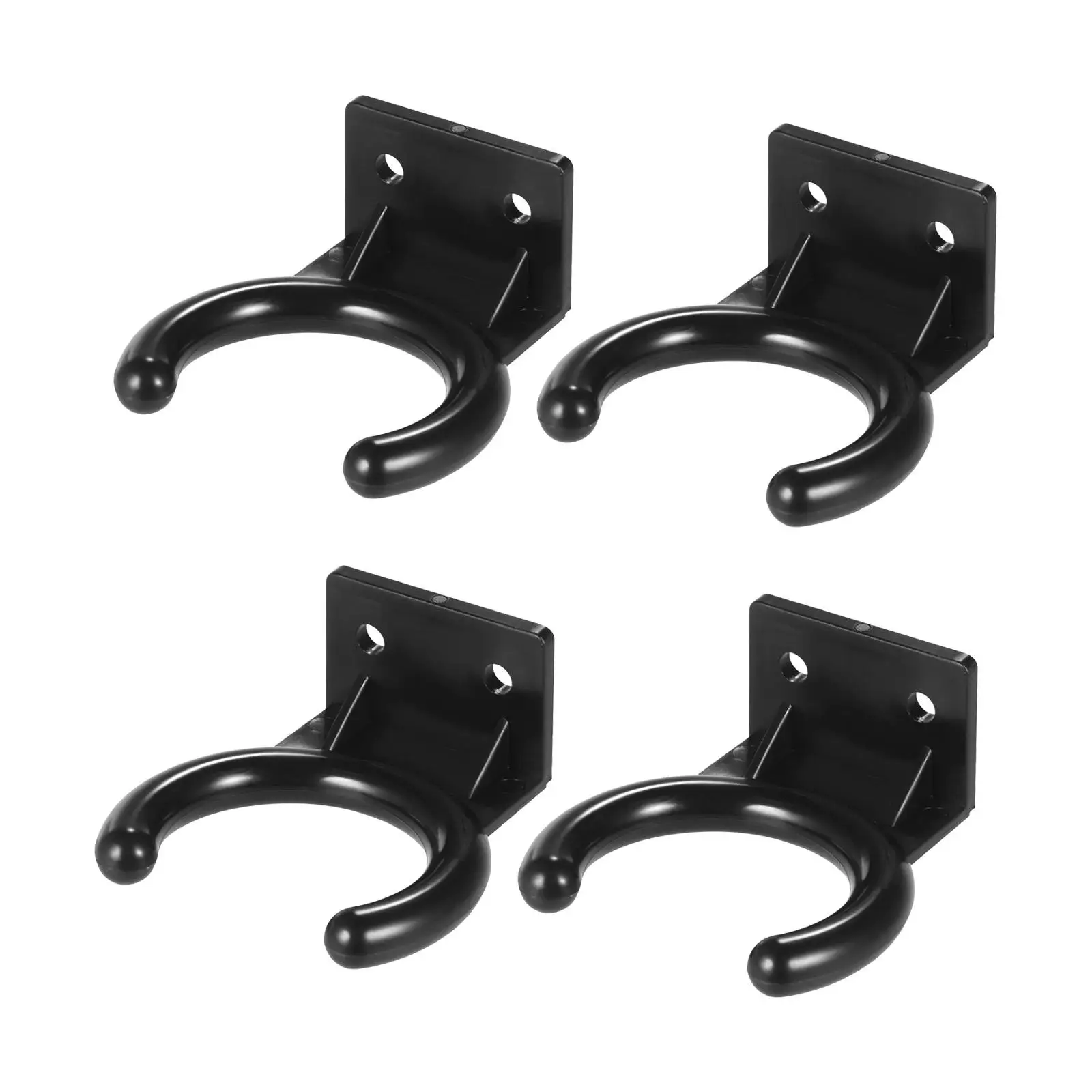 4Pcs Wall Mounted Microphone Hook Wall Hanger Stands Accessories Black Durable Rack Clip Holder for Home KTV Space Saving