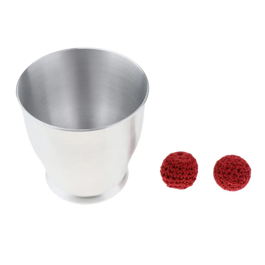 Aluminum Chop Cup -  (Silver,with Magnetism)  Tricks Cup and Balls,  Appear  Perfeormance
