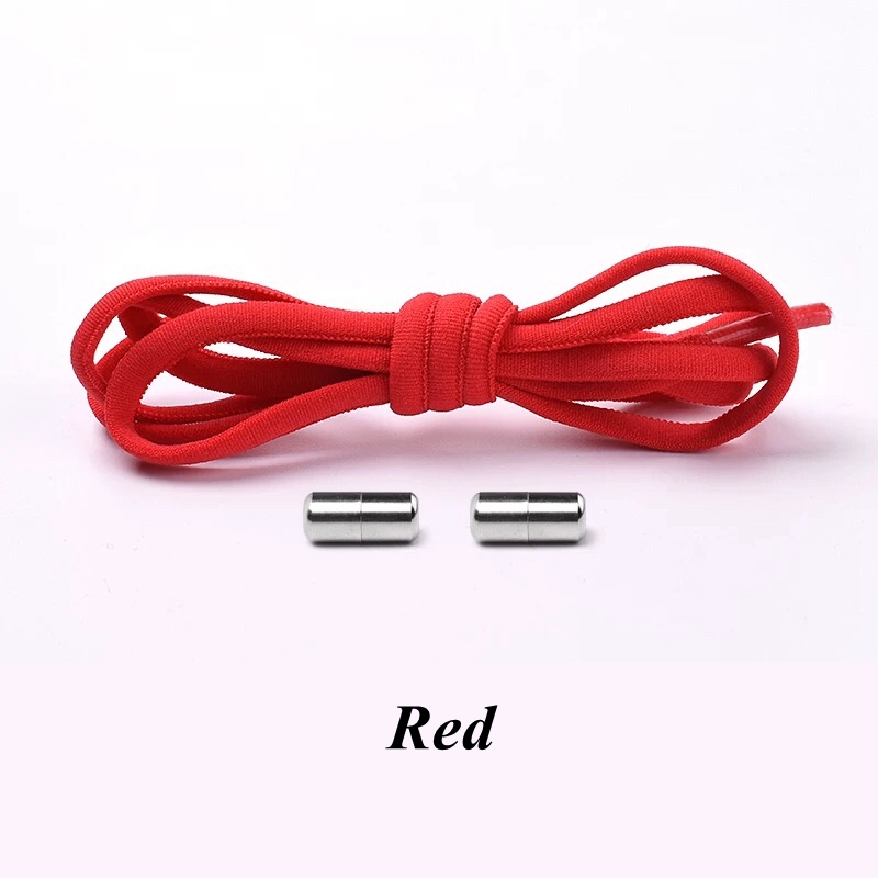 New 1Pair Elastic Locking Shoelaces Semicircle Shoelace Sneakers Shoe Laces Quick No Tie Shoelace Kids Adult Shoes Lace 21colors