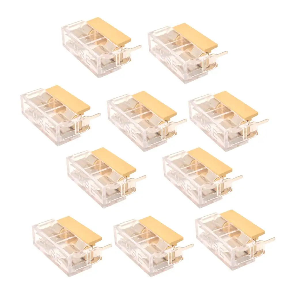 10 Pieces Panel Mount PCB  Holder With Cover For 5x20mm  250V 6A