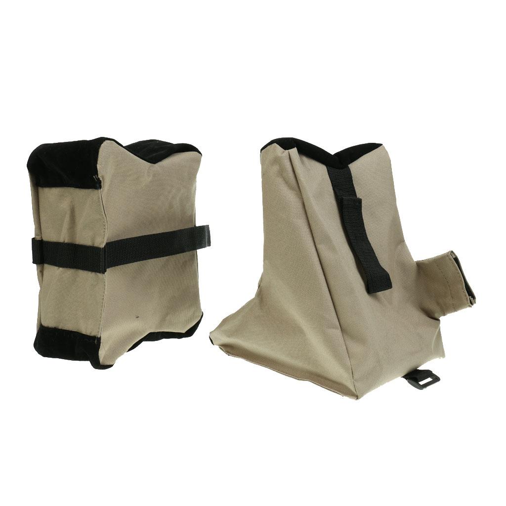 Large Shooting Sand Bag Set Bench Rest Range Gear Front Rear Bag - Unfilled