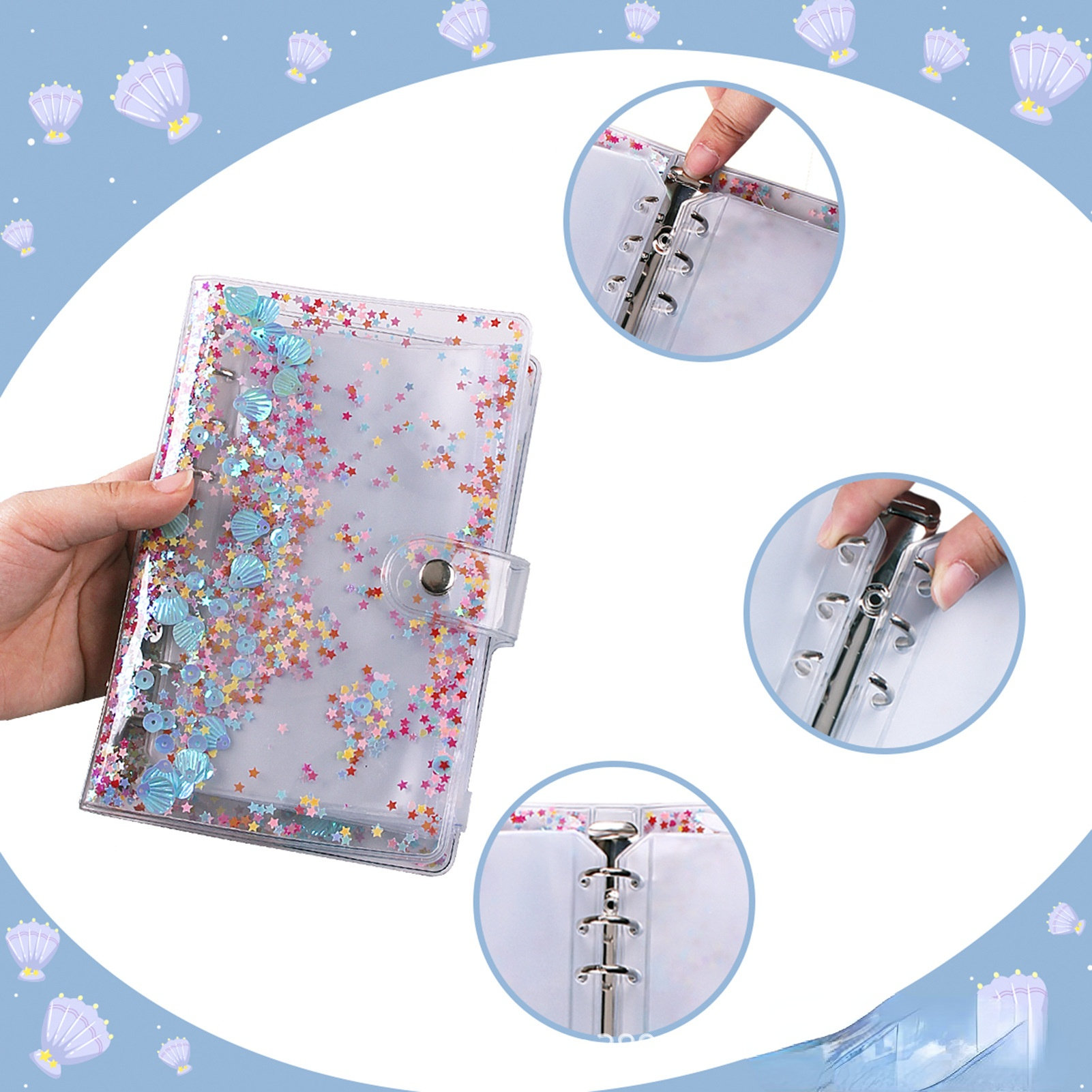 couro do plutônio caderno binder com 8