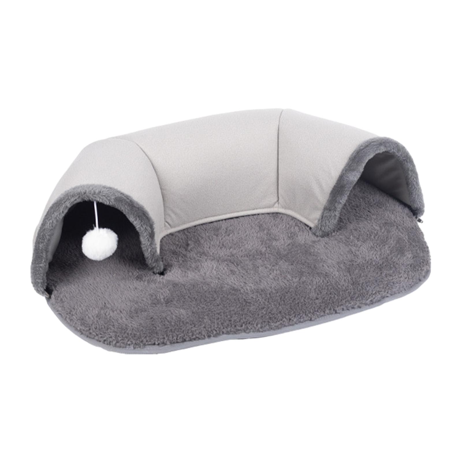 Cat Tunnel and Bed Toy Comfortable for Kitten Puppy Rabbit Ferret Dog Sleeping Cushion Plush Mat Cat Warm House Playing Exercise