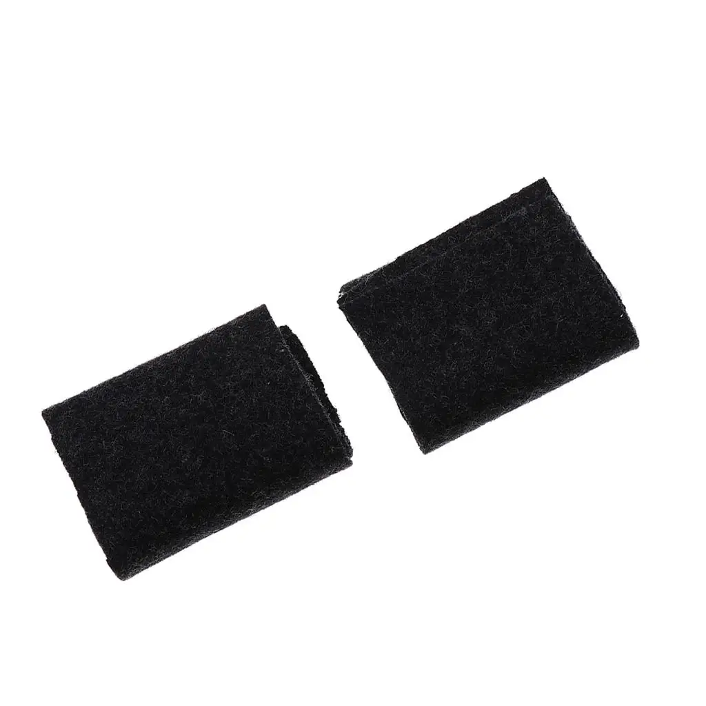 Tooyful Pack of 2 Wool Erhu Pads Silencing Mats Muffler Erhu Practice Parts Black