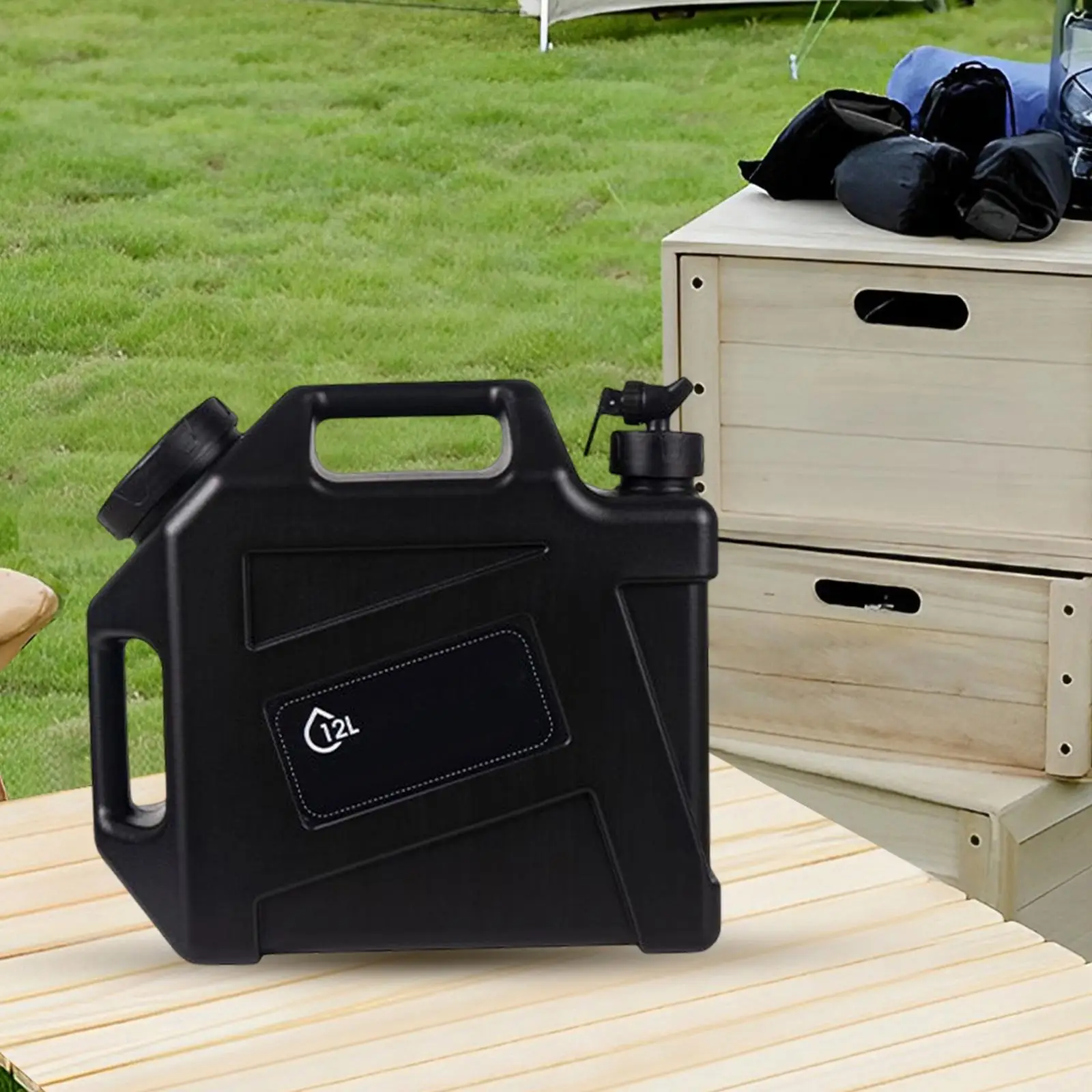 Portable Water Storage Carrier 12L Water Tank Container Canister for Picnic
