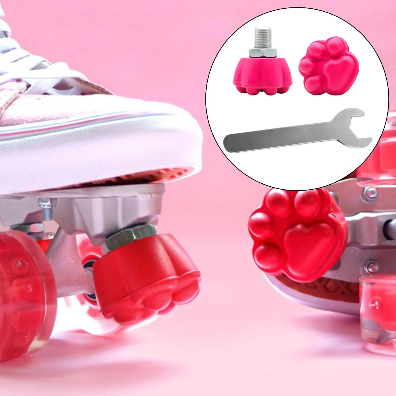 Outdoor Roller Skates Toe Stop,Double-Row Roller Skate Toe Stoppers Skating 