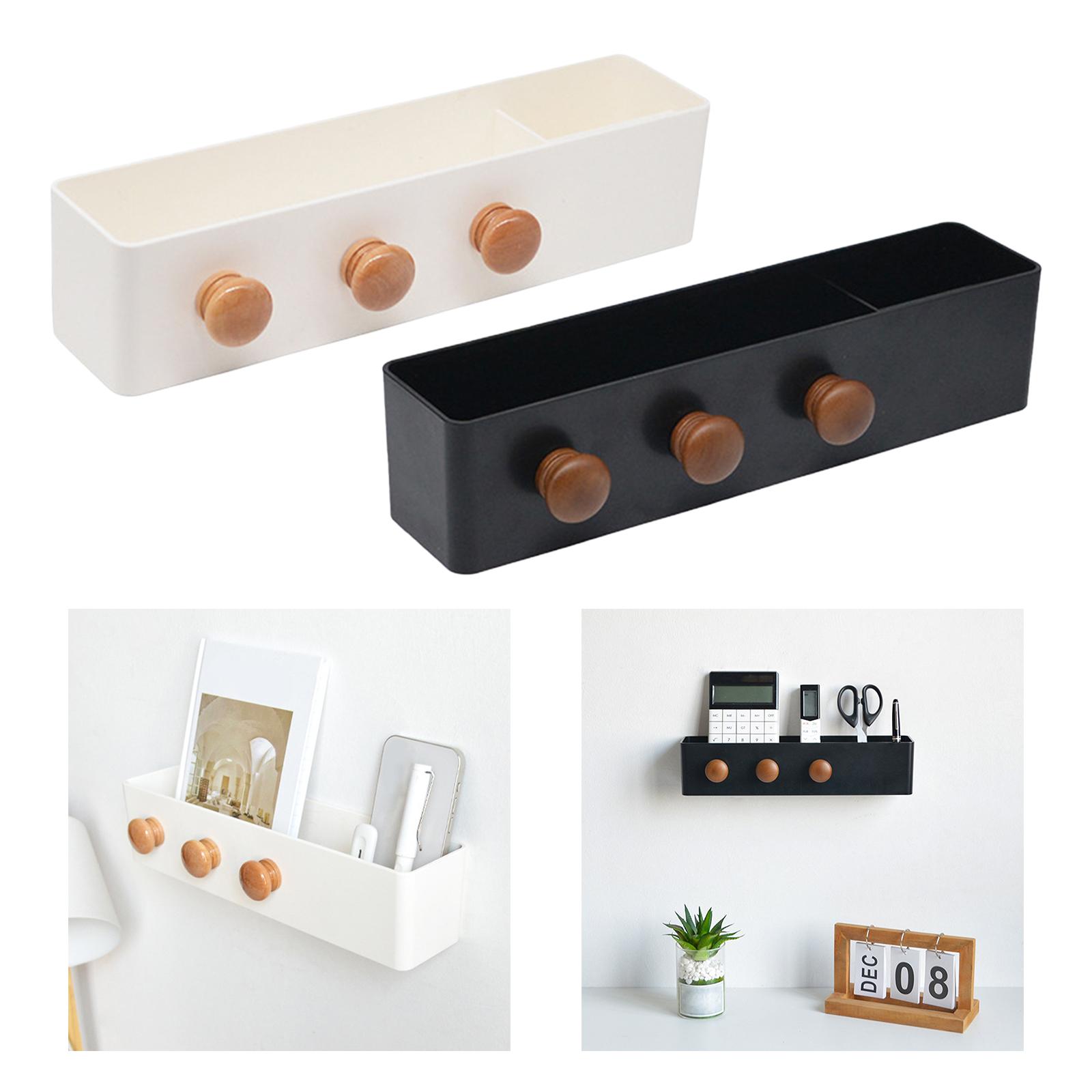 Wall Mounted Key Holder with 3 Hooks Space-Saving Organizer Wall Hanger for Entrance Entryway Home Behind Door Porch