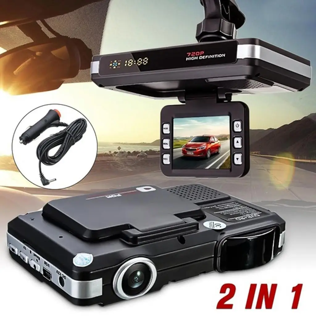 Dash Cam 1080P HD Dual Camera Cars Mount Video Record  with Radar Speed Tester