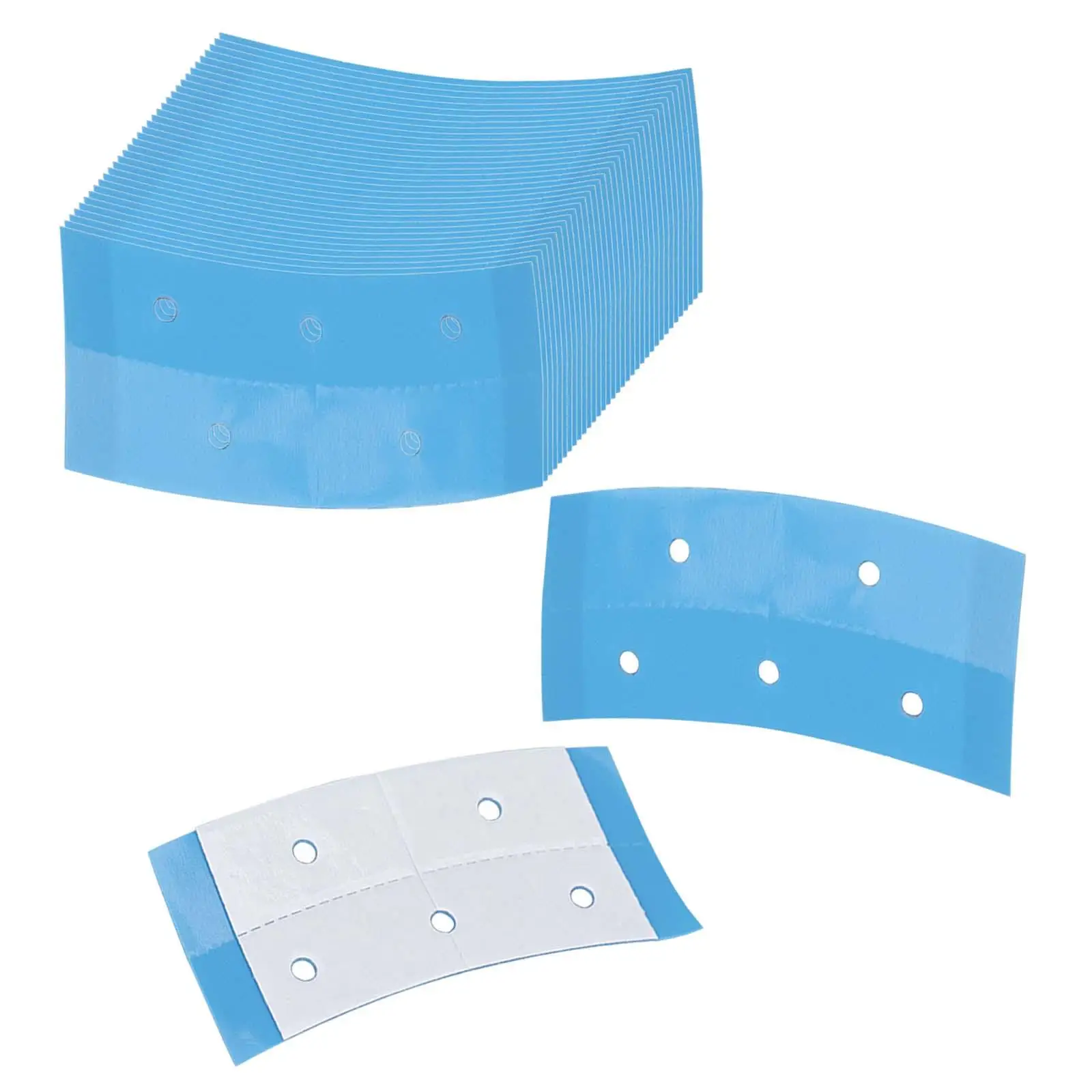 36 Pieces Hair Wig Tape Adhesive Tape Blue Hair Extensions Tape Wig Tape Strips for Lace Front Toupee Hair Extension Hair Pieces