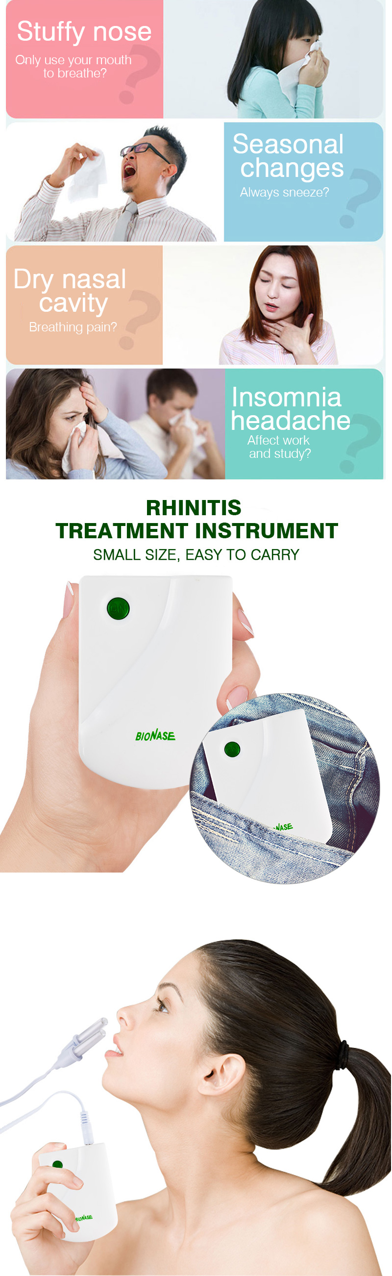 Dispositivo di terapia laser per il sollievo da rinite_voghion.com
