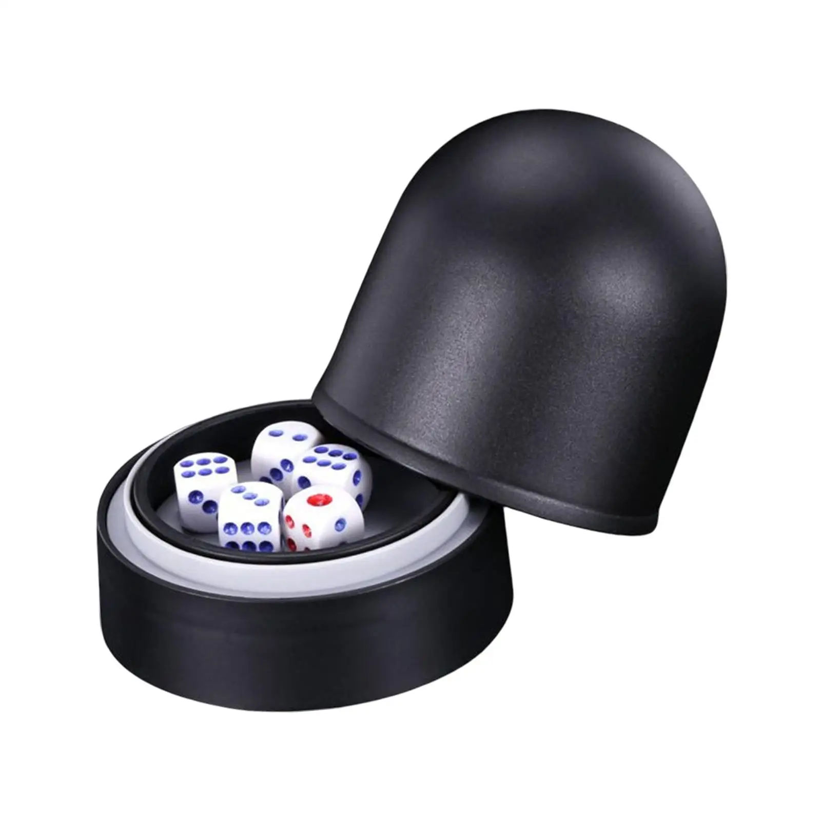 Dice Cup Upgraded Press dices game Space Saving with 5 Dice Bar Dice for Bar Party