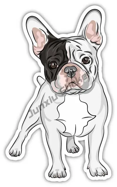 THE BULLDOG AMSTERDAM ROUND VINYL MATTE FINISH REMOVABLE STICKER Angry  Bulldog Mascot Sticker Blue and Black Decoration - AliExpress