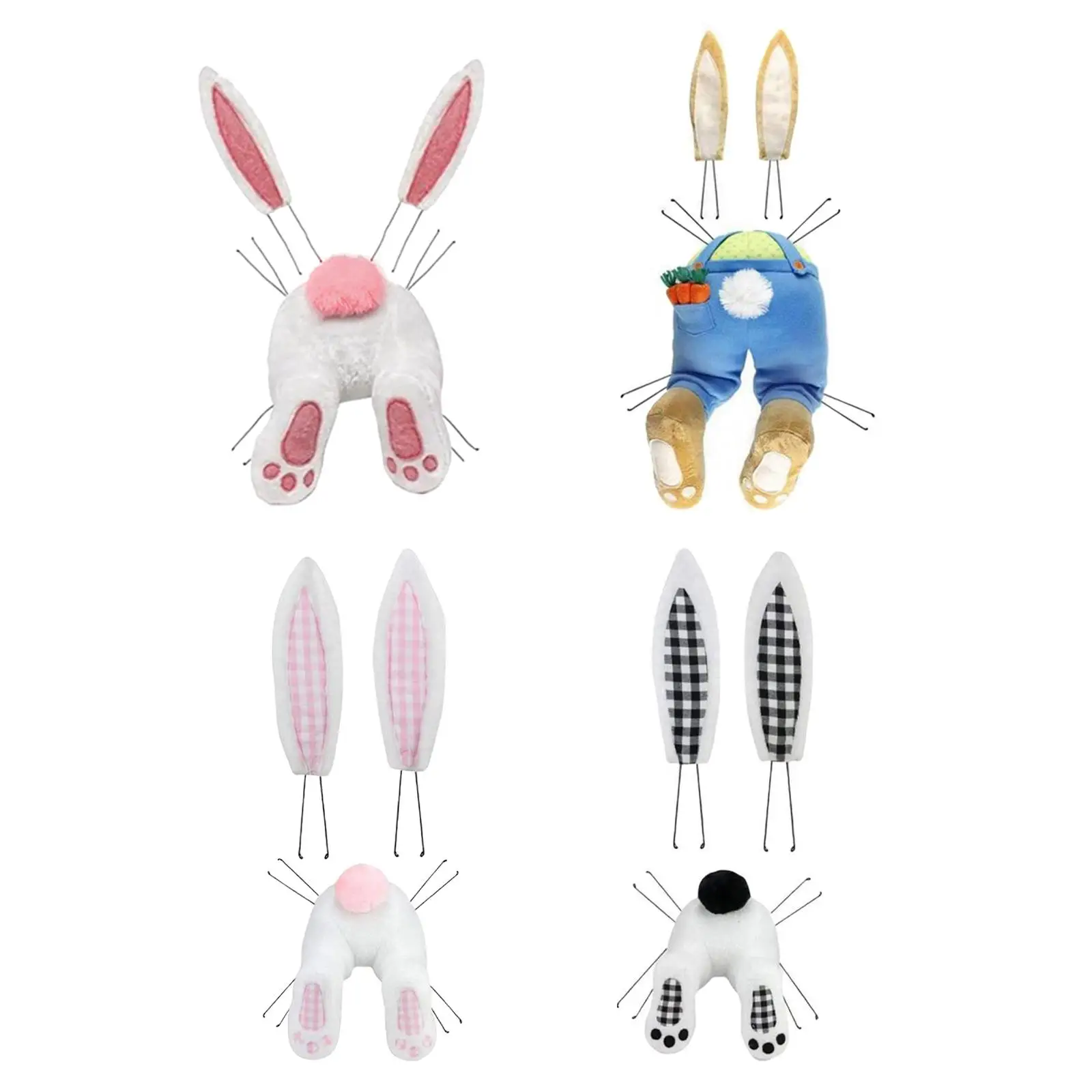 Easter Bunny Butt and Ears Wreath Kit DIY Rabbit Garland Attachment Door