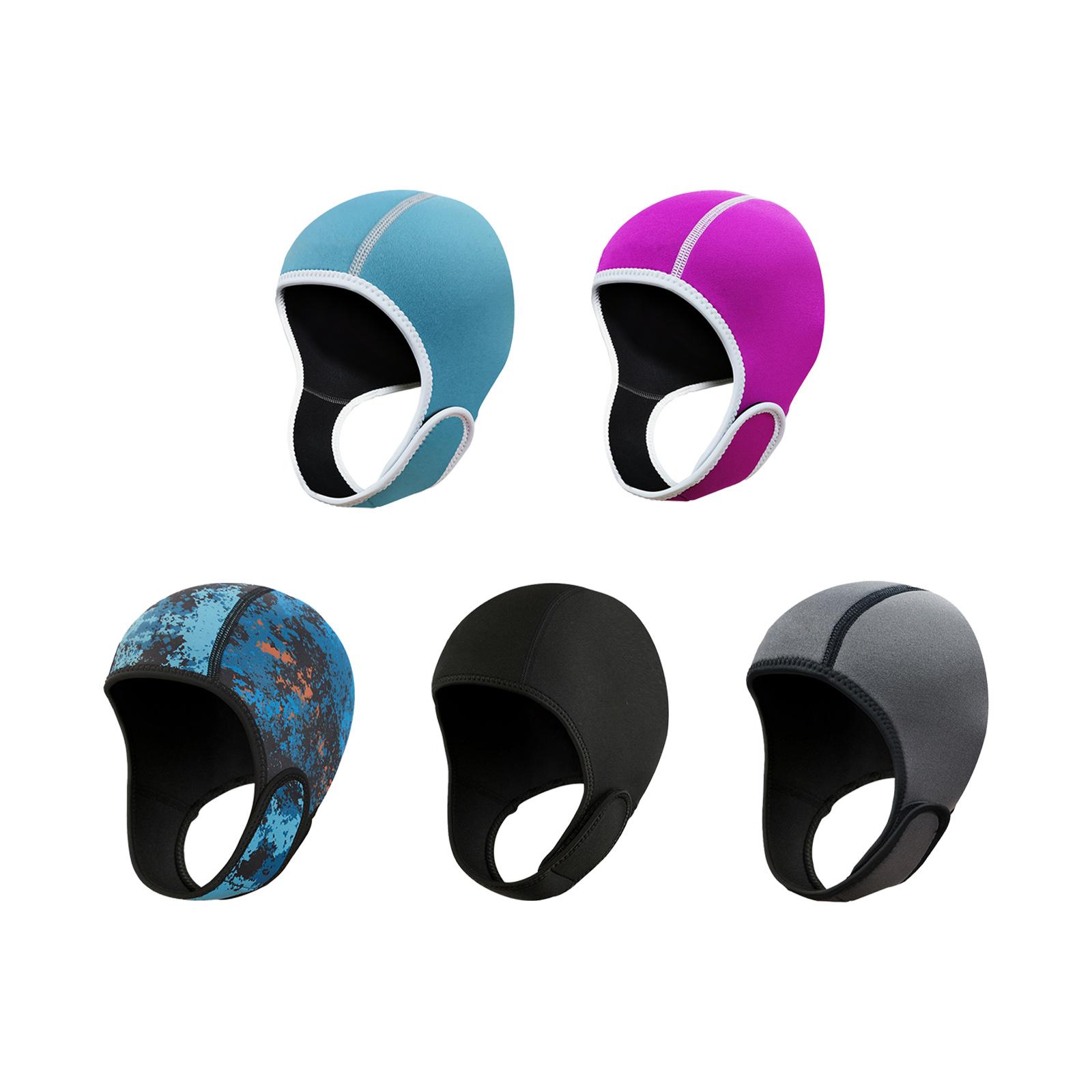 Scuba Diving Hood Cap Elastic Head Cover Ear Protective 2mm Neoprene Wetsuit Hood Surfing Cap for Women Men Kayak Canoeing