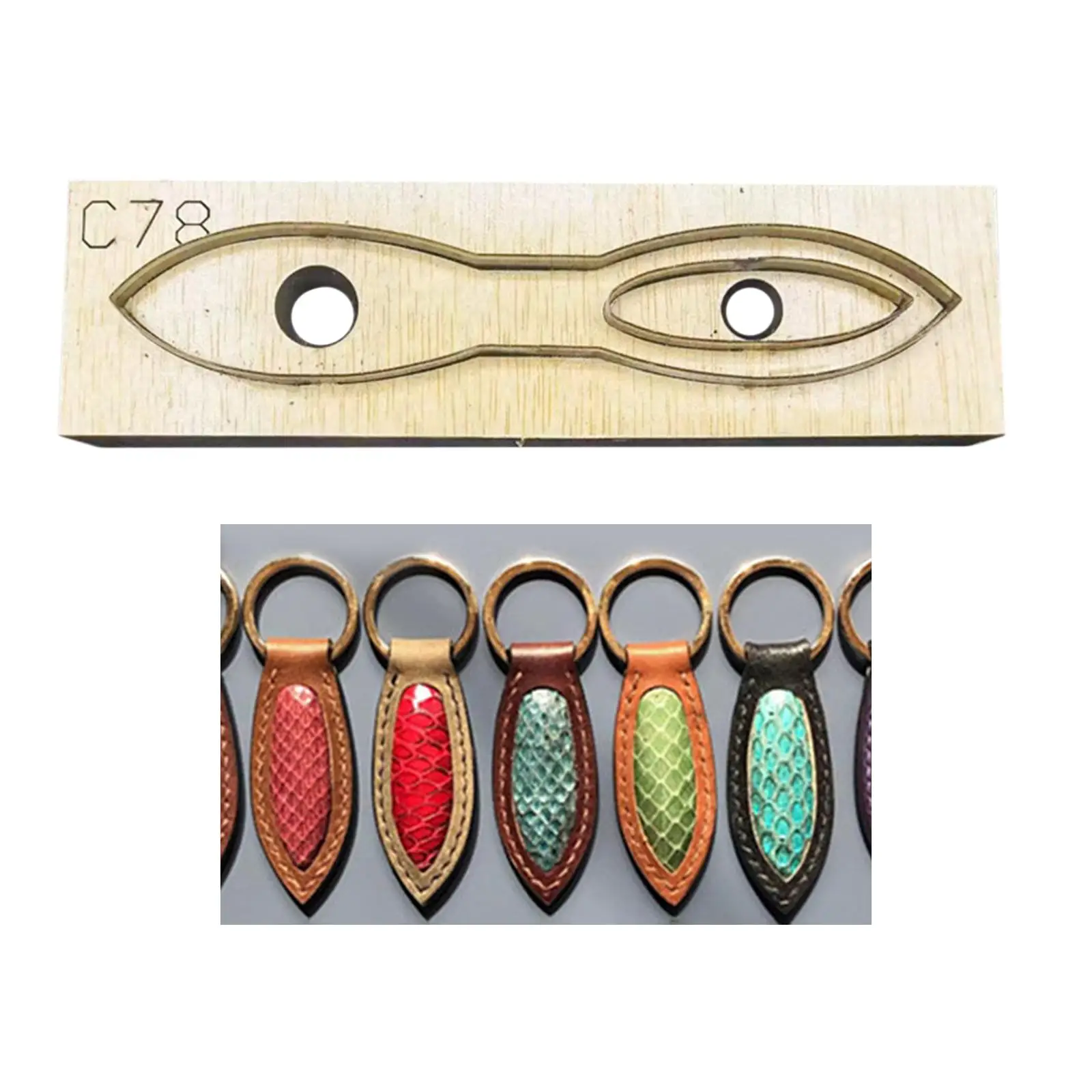Leather Cutting Die Mold Handmade Zipper Head Leather Cutting Mold DIY for Purse Making Keychain Hanging Pendant Accessories