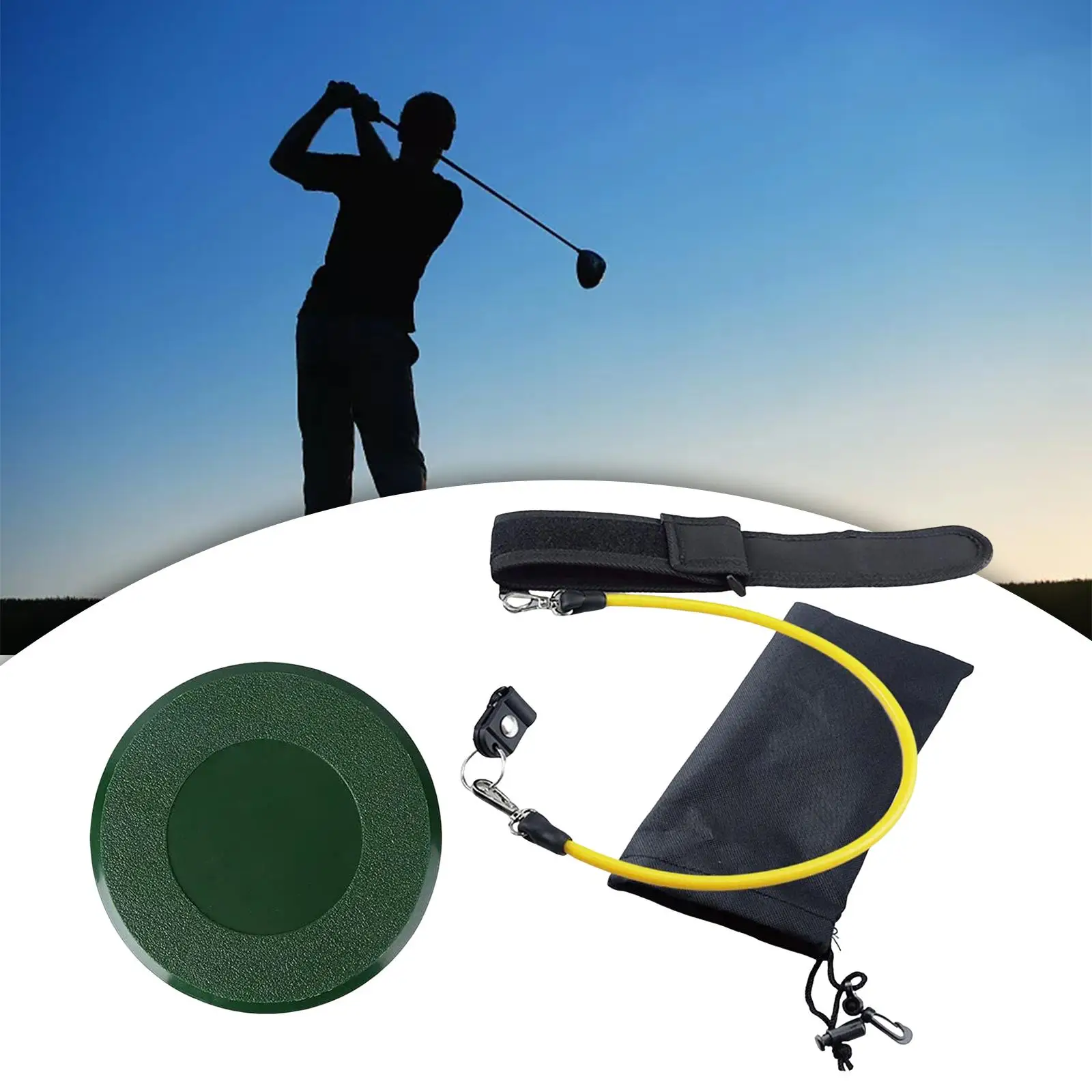 Golf Swing Trainer Training Aid Golf Hole Cup Cover Gesture Alignment Training Position Correction for Golf Club Equipment