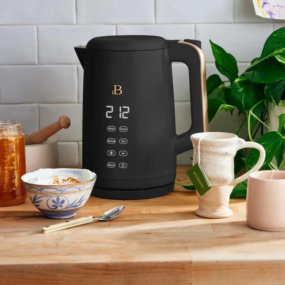 Title 1, 1.7 Liter One-Touch Electric Kettle, Black Port...