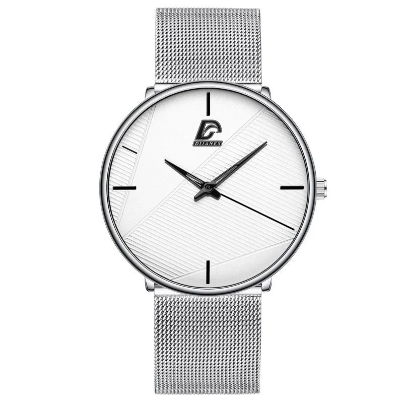 2022 Watch Mens Watch New Simple Fashion Men's Mesh Belt Watch Men's Busess Belt Quartz Watch Reloj Hombre Men Mechanical Wr