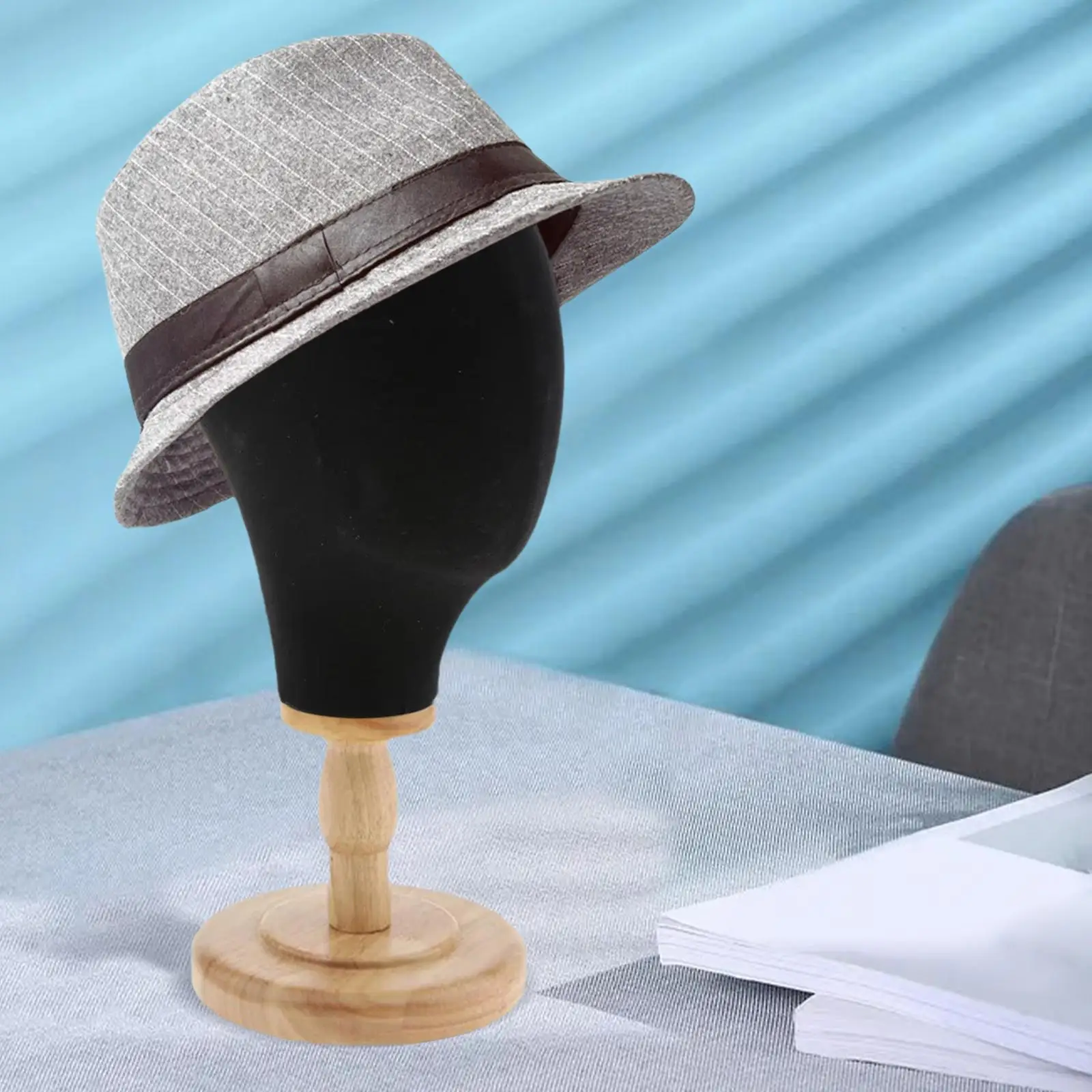 Premium Canvas Cork Block Mannequin Manikin Head Wig Hat Making Display Stand