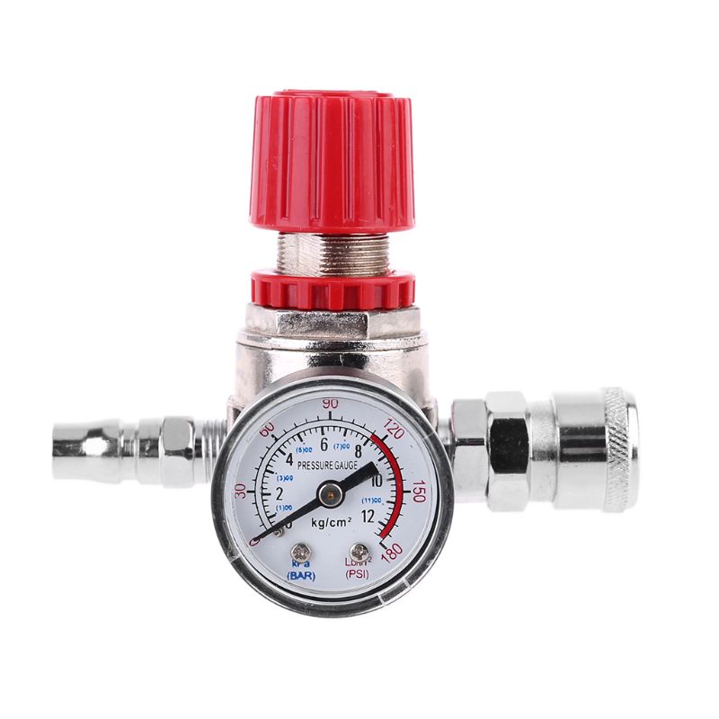 Luft kompressor Druckregler mit Messuhr 0-100 psi Luft manometer 0-12bar Edelstahl Manometer langlebig – Detail 2