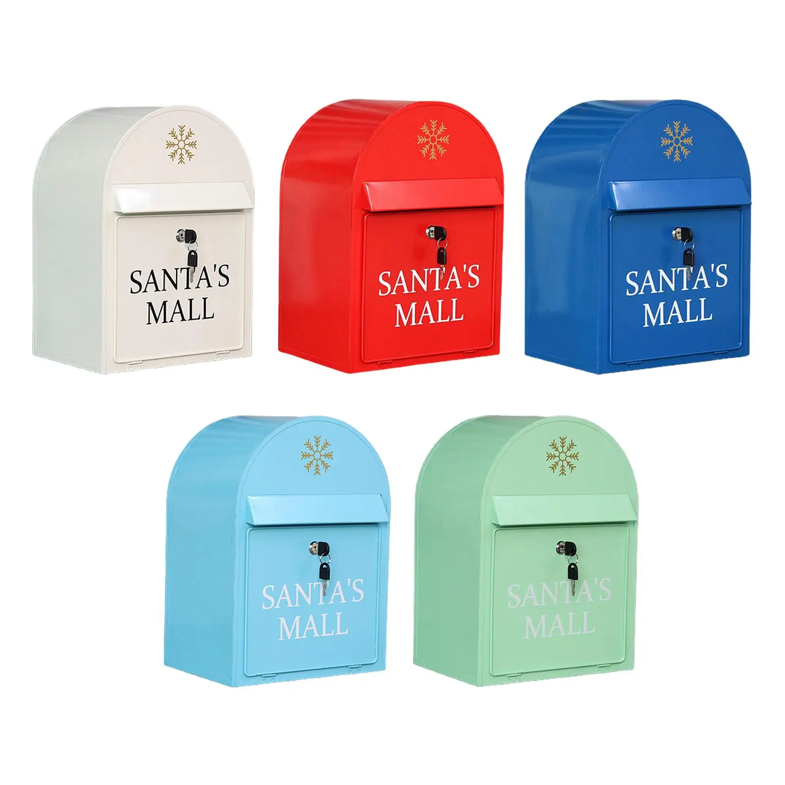 Art Lockable Mailbox Wall Mounted Deposit Suggestion Drop Box Durable Envelopes Paperwork Postbox House Room Decor