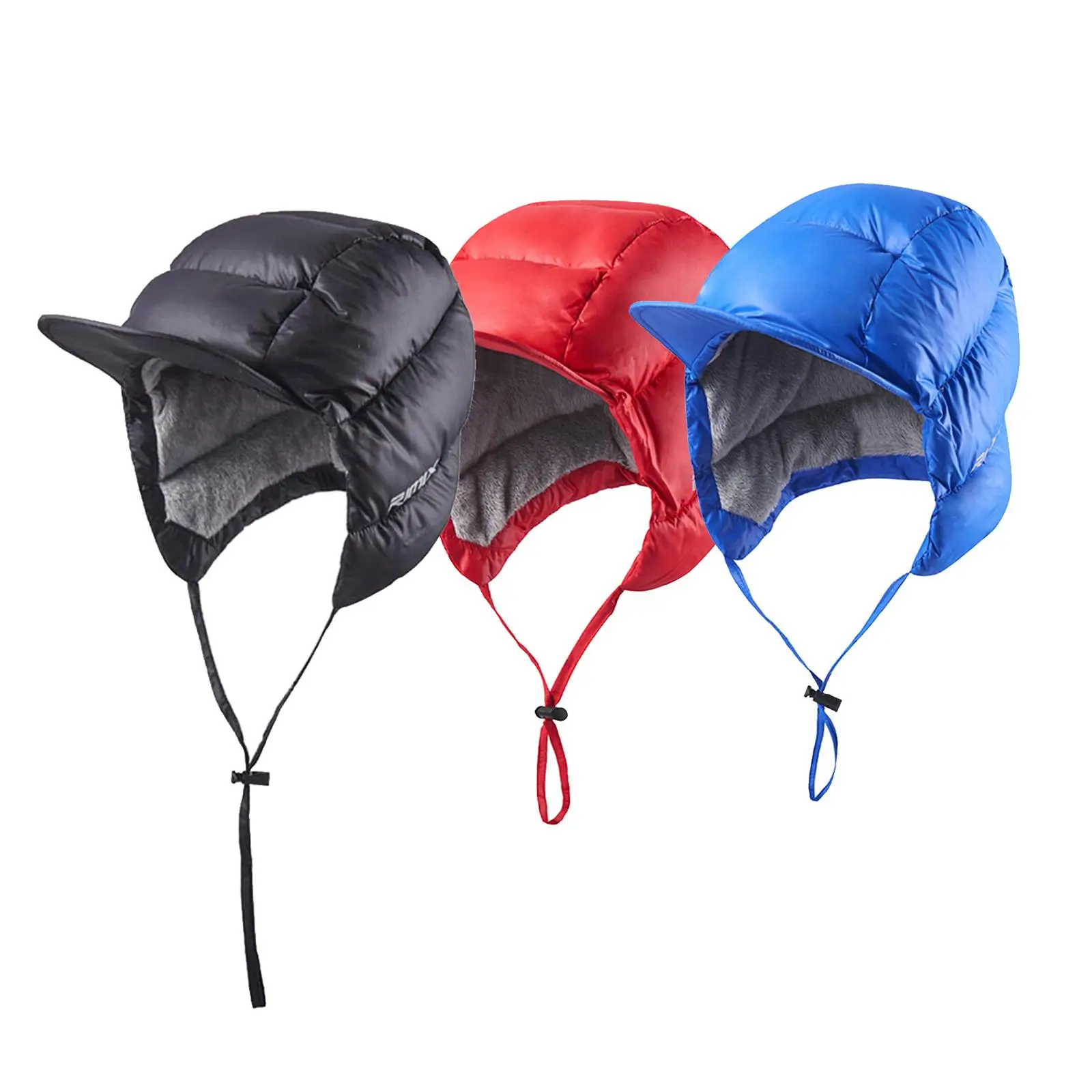 Windproof Duck Down Peaked Caps Hat Warm Ultralight for Cycling, Camping Ski Cycling Men Women Cold Weather