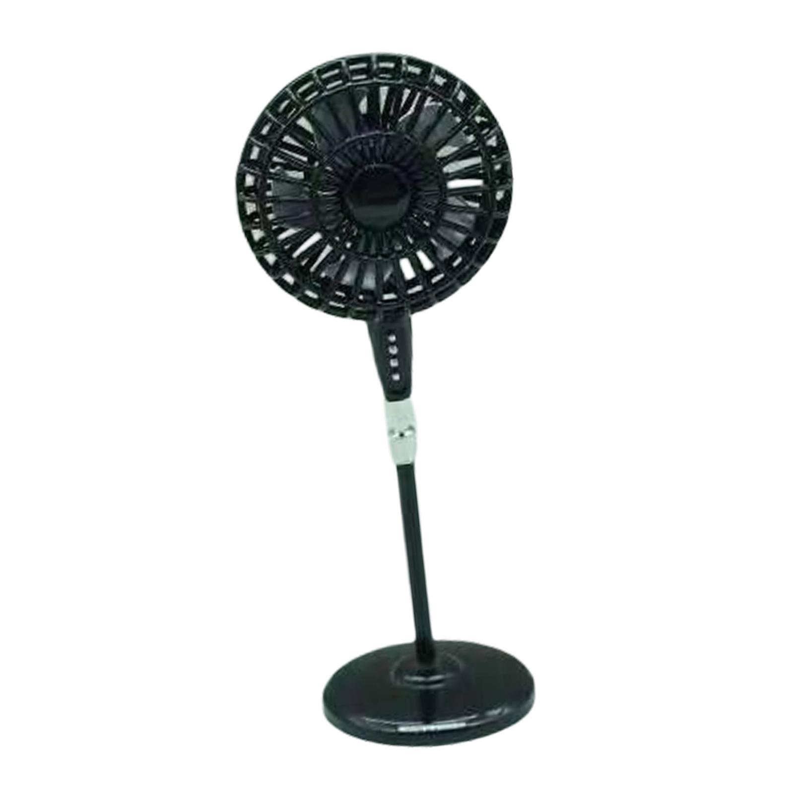 Modern Style Floor Pedestal Fan for 1:12 Dollhouse Decoration Life Scene
