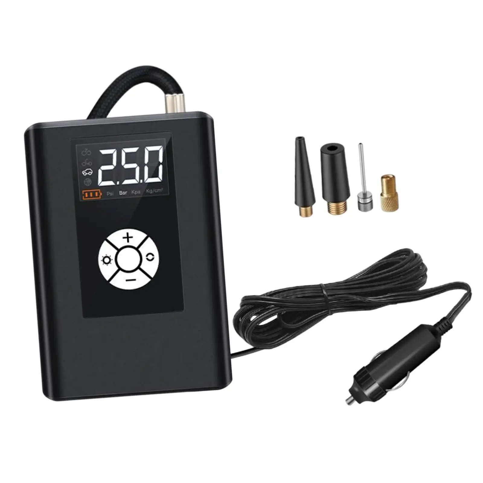 Car Air Tire Pump 150PSI with Emergency LED Lights LCD Display Durable Multi Purpose