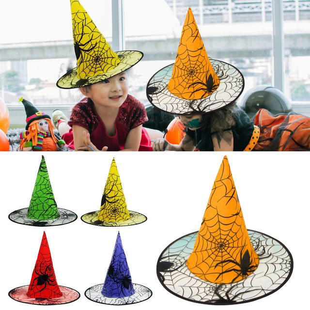 Chapeu de Bruxa EVA com Glitter Acessorio Halloween Várias Cores