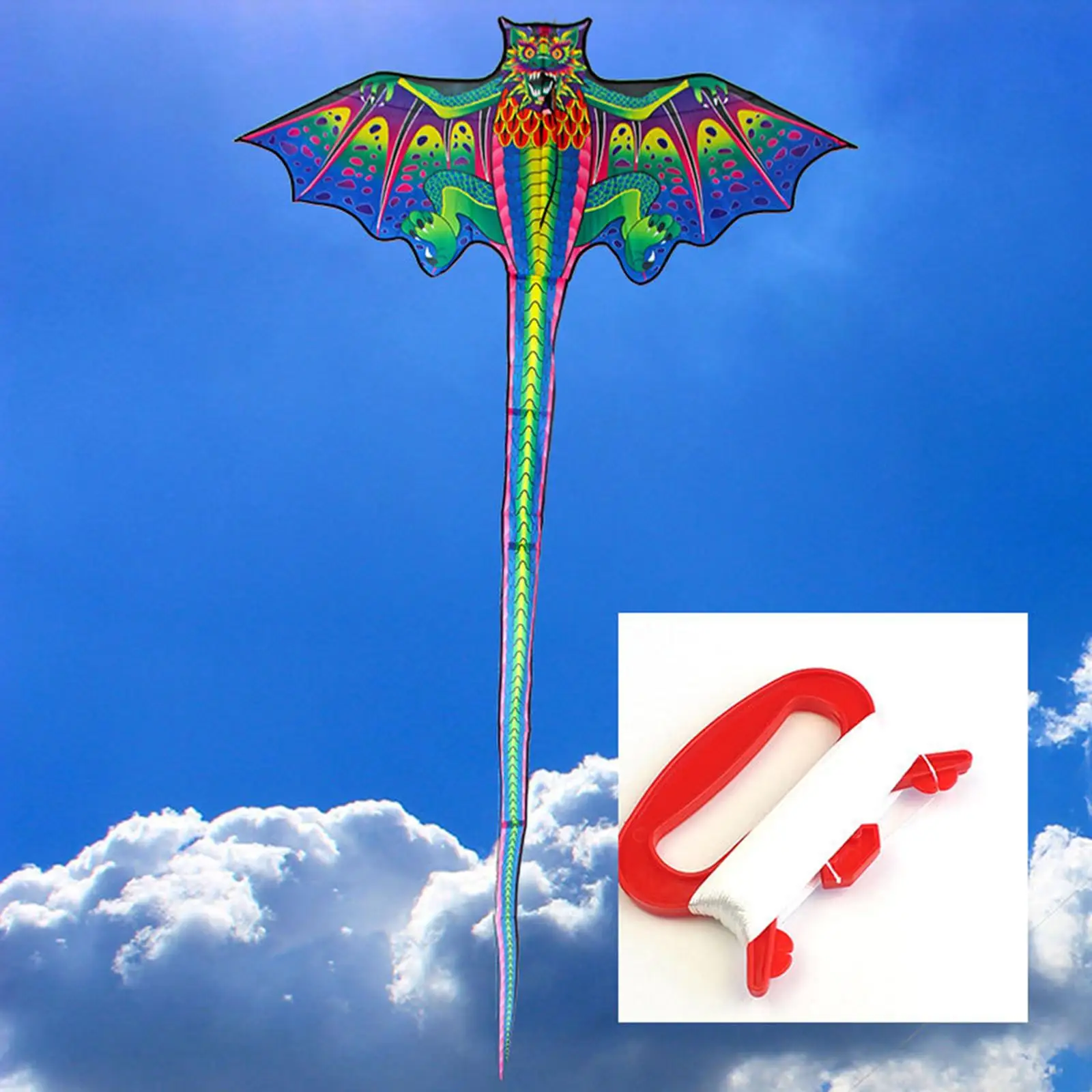 3D Dragon Kite for Kids  Games and Activities Toy, Single Line  Enjoy   Trips Toys Huge Wing 