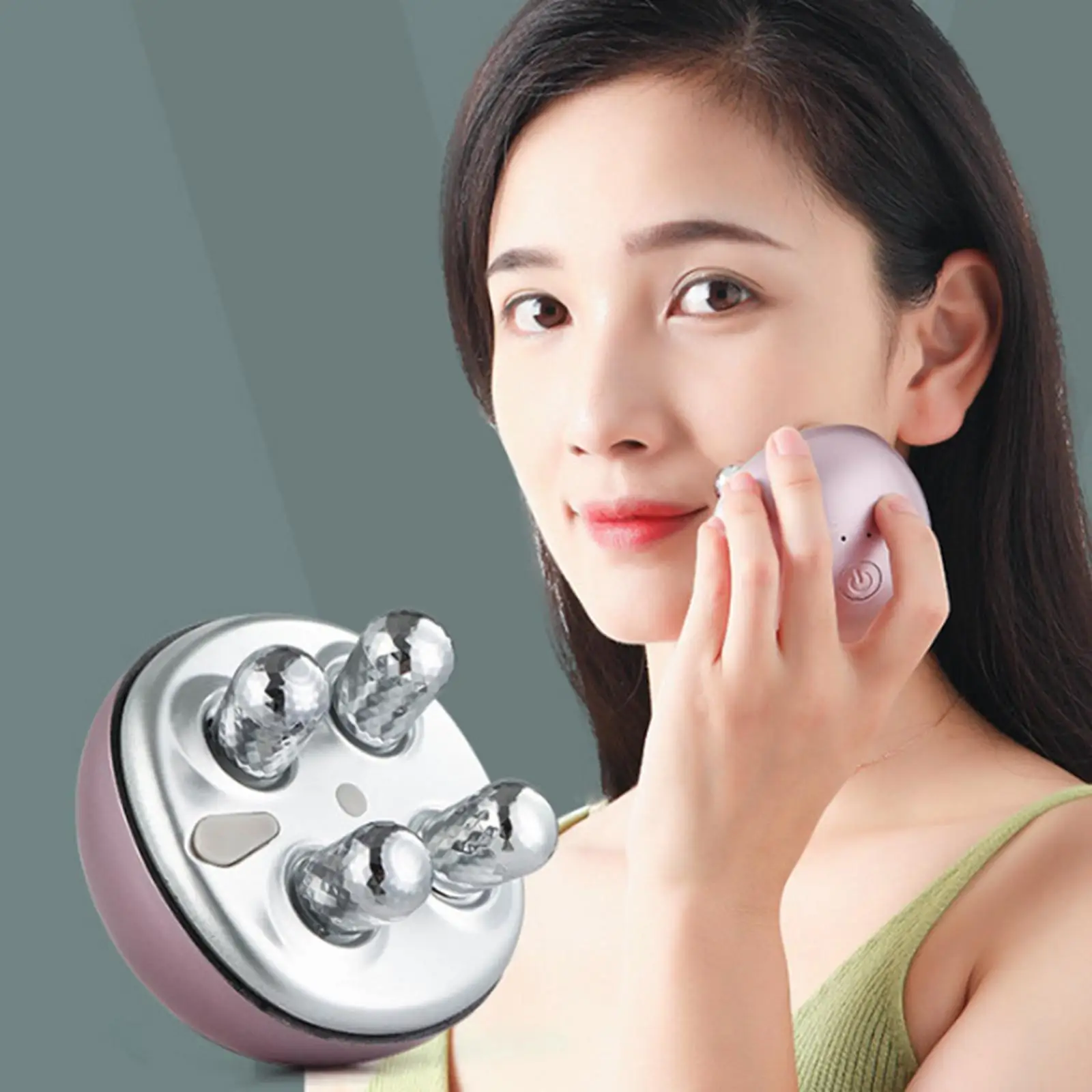Facial Roller Face Massager Rechargeable Electric Microcurrent Anti Aging Face Lifting Skin Tighten Massage Machine Beauty Tool