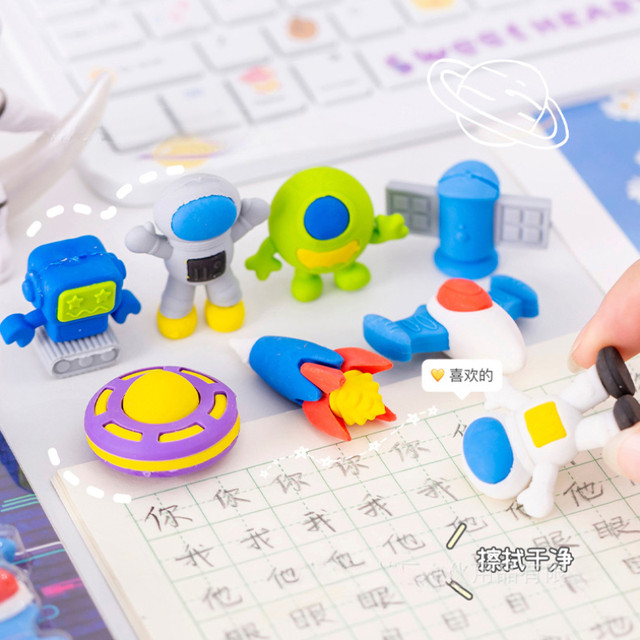 18Pcs Cute Oute Space Themed Eases Fo Kids Bulk, Kawaii