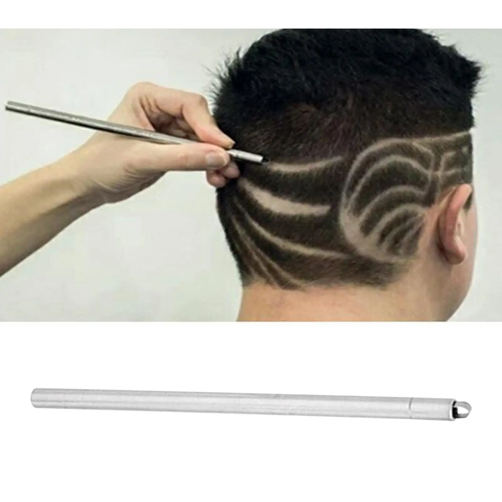 Professional Hair  Pen Modeling  Design Eyebrow Shaping Engraving Pencil, Shaving Tool, Silver