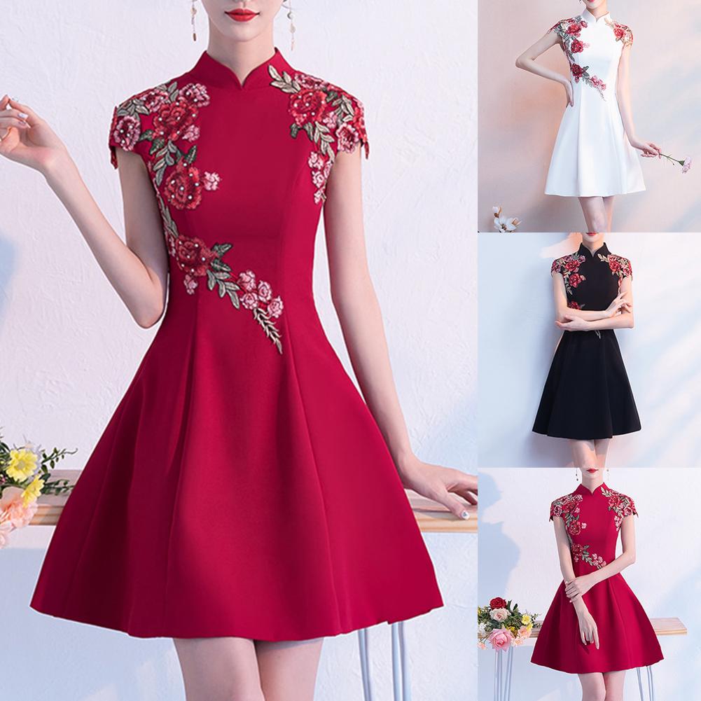 2022 novas mulheres cheongsam vestido estilo chinês