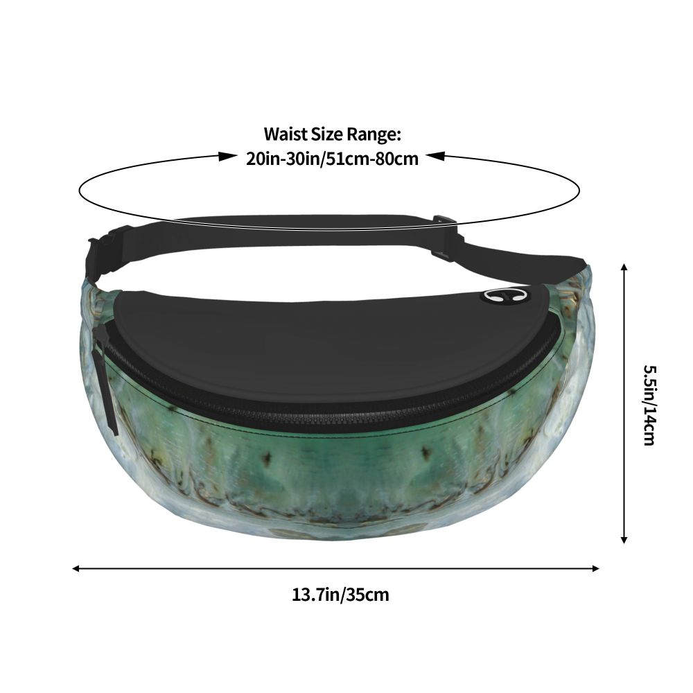 Personalizado mármore verde Fanny Pack para mulheres