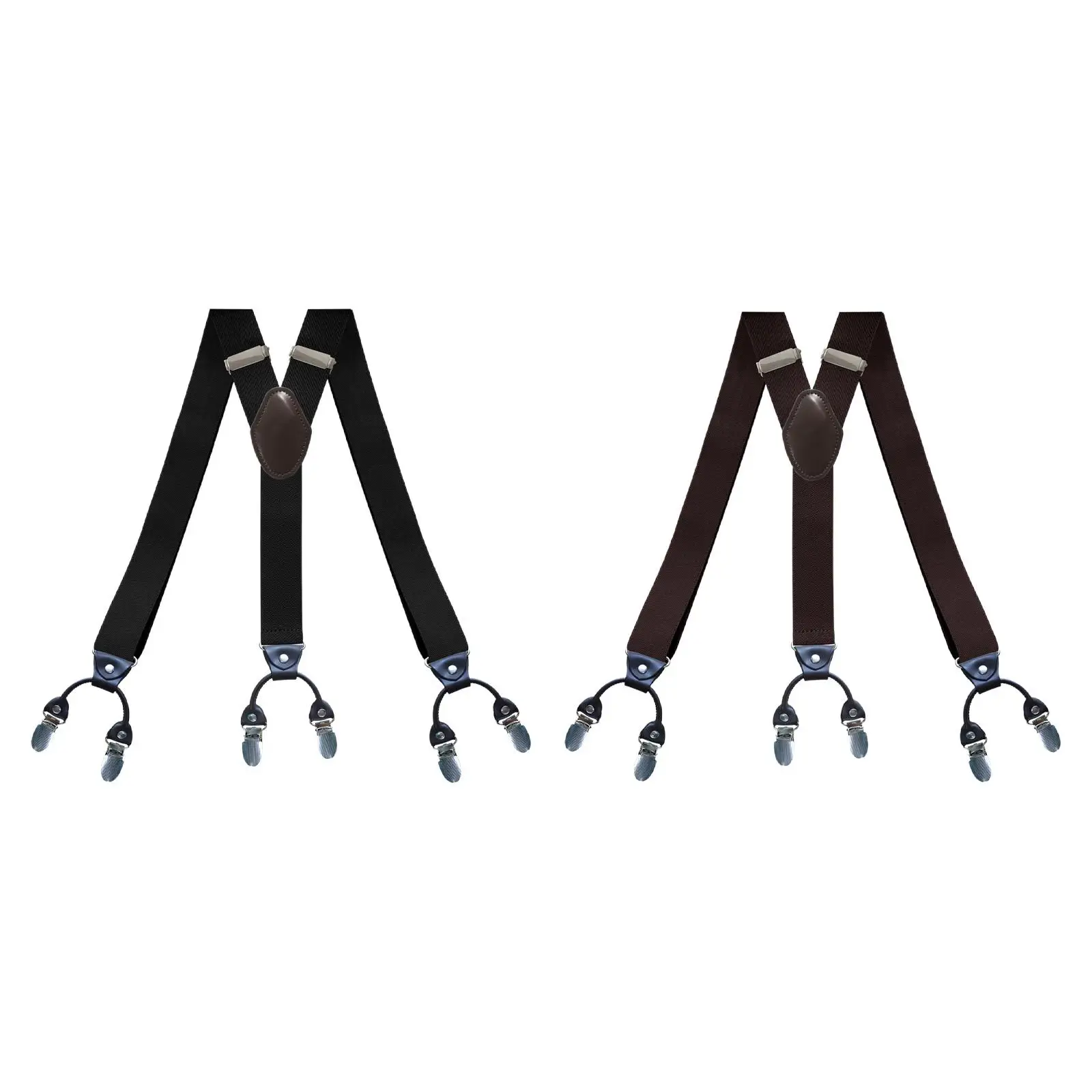 Men Suspenders Y Back Clip Buttons Back Belt Heavy Duty Unisex Adults Trousers Suspender Elastic Brace for Wedding Dance Group