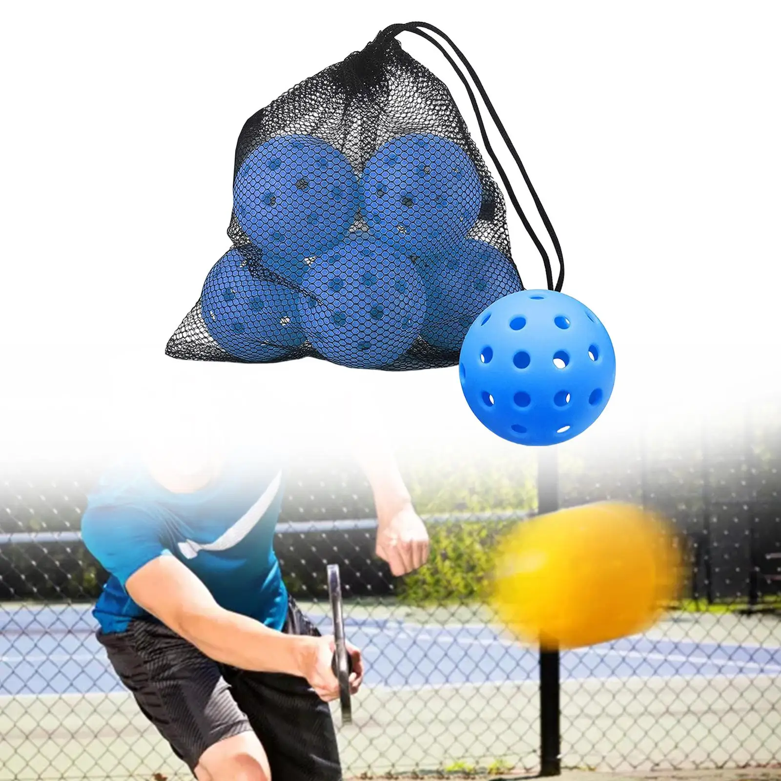 6 Pieces Pickleball Balls Pickle Balls for Training Sports