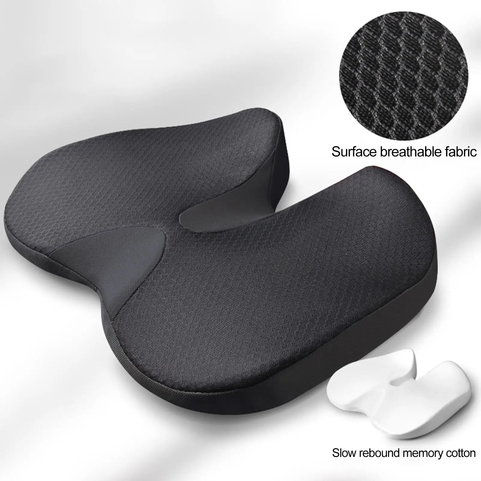 Breathable Office Chair Seat Cushion Memory Foam Coccyx Cushion Car Seat Cushion  for Computer Desk Chair Wheelchair