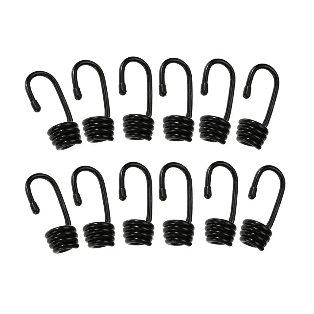 12 pcs Wire Hooks for 6mm Marine Boat Shock Cord Bungee Rope