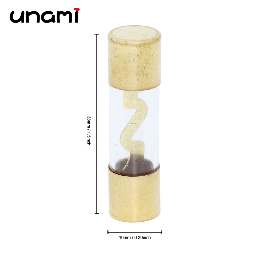 5 шт. 10x38 мм позолоченный стеклянный AGU предохранитель 10A 15A 20A 25A  30A 40A 50A 60A 70A 80A 100A автомобильный усилитель звука Автомобильные  предохранители | AliExpress