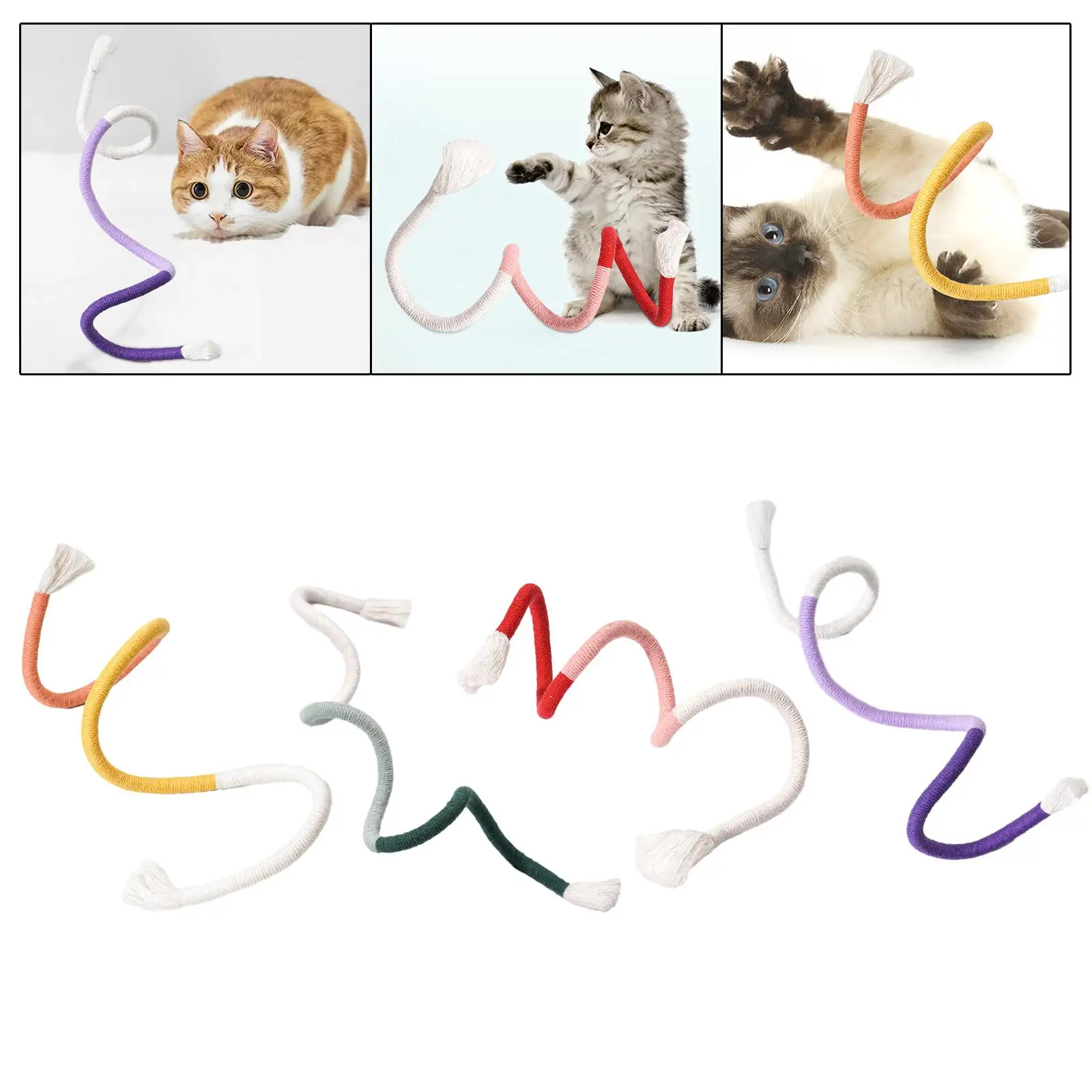 Cat Toy Bite Rope Bite Resistant Indoor Training Interactive Toy Funny Multifunction for Small Animals Puppy Kitten Supplies