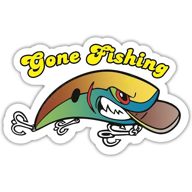Gone Fishing Sticker For Toolbox Boat Tackle Box Car Sticker Funny Fishing  Boat Lure Decal Vinyl High Quality Kk10-25cm - Car Stickers - AliExpress