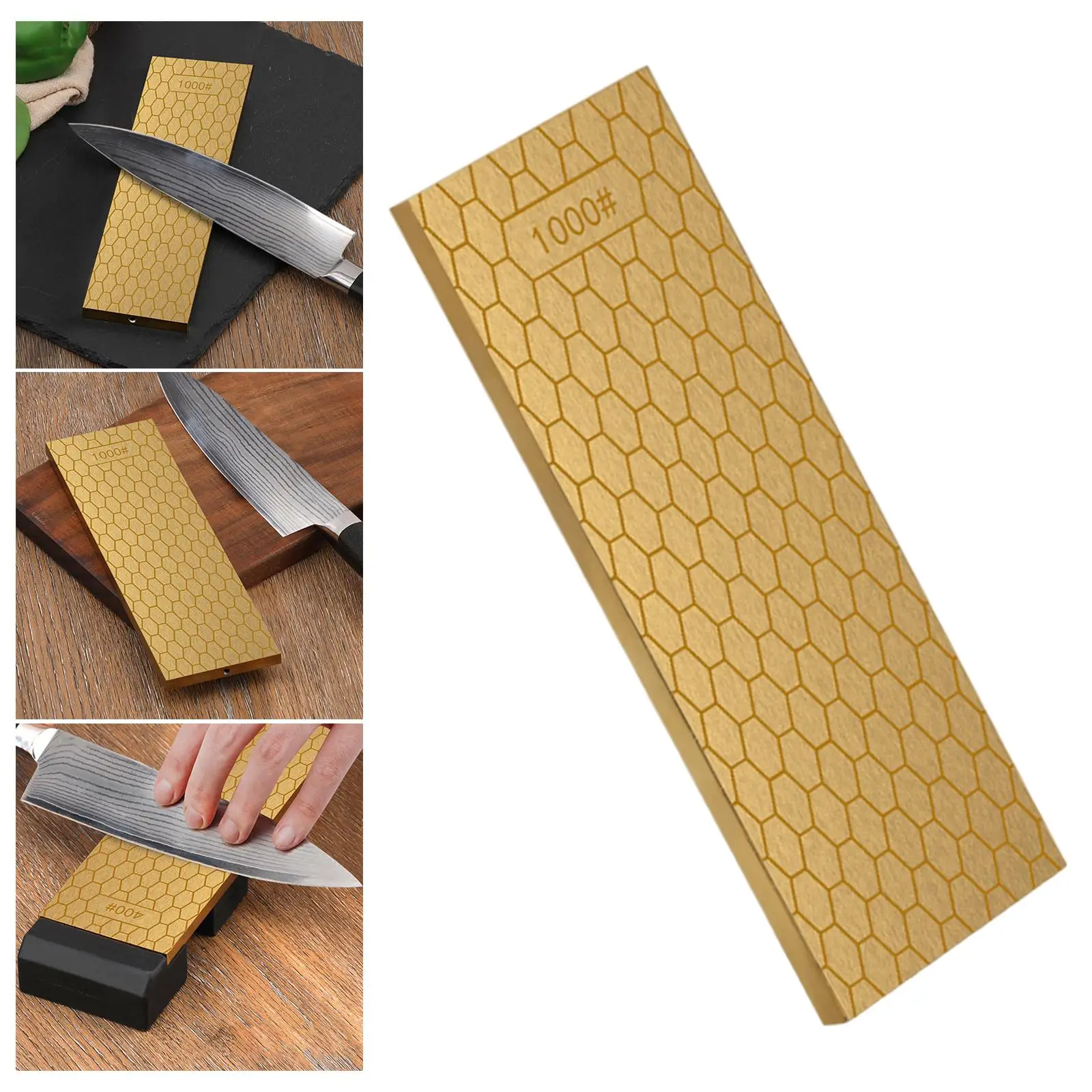 Diamond Sharpening Stone Plate Sharpening Stone Professional Stone for Kitchen Sharpening Dull Blunt or Tired Edge 400 Grit Tool