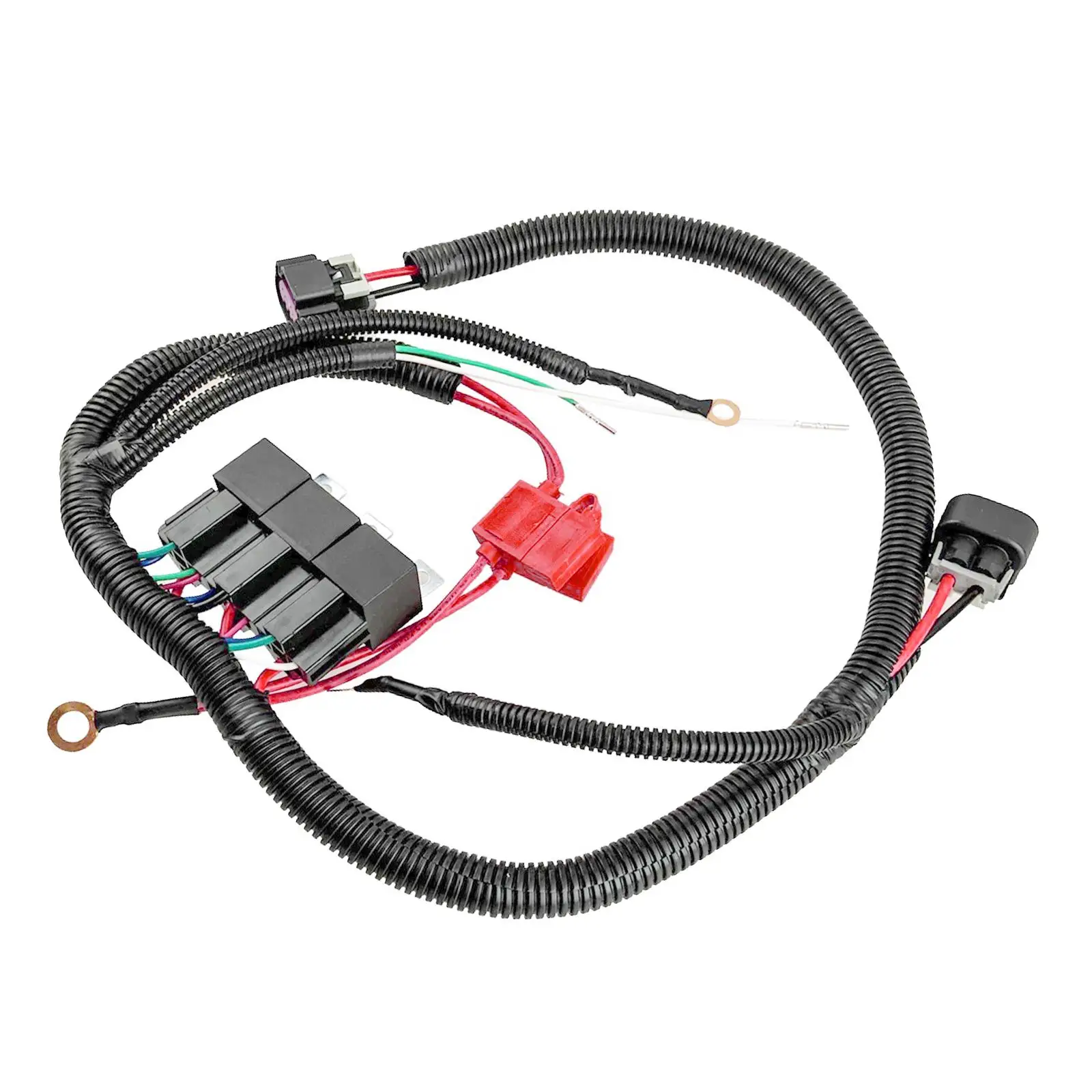 Electric Dual Fan Upgrade Wiring Harness Replaces ECU Control for Chevrolet 1999?2006 Premium Professional High Reliability