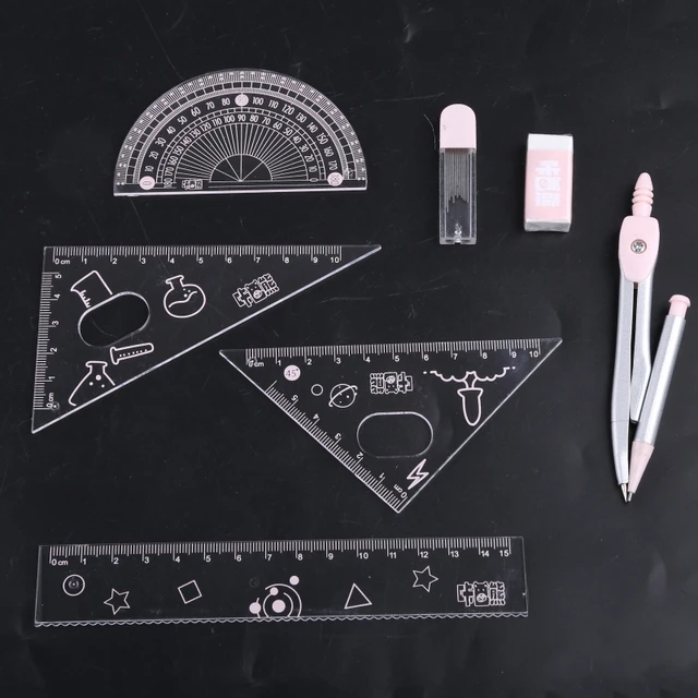 Drafting Set 8 PCS Drawing Tools Straight Rulers Protractor Compass  Mathmatic Geomentry Set Math Sets Drafting Supplies - AliExpress