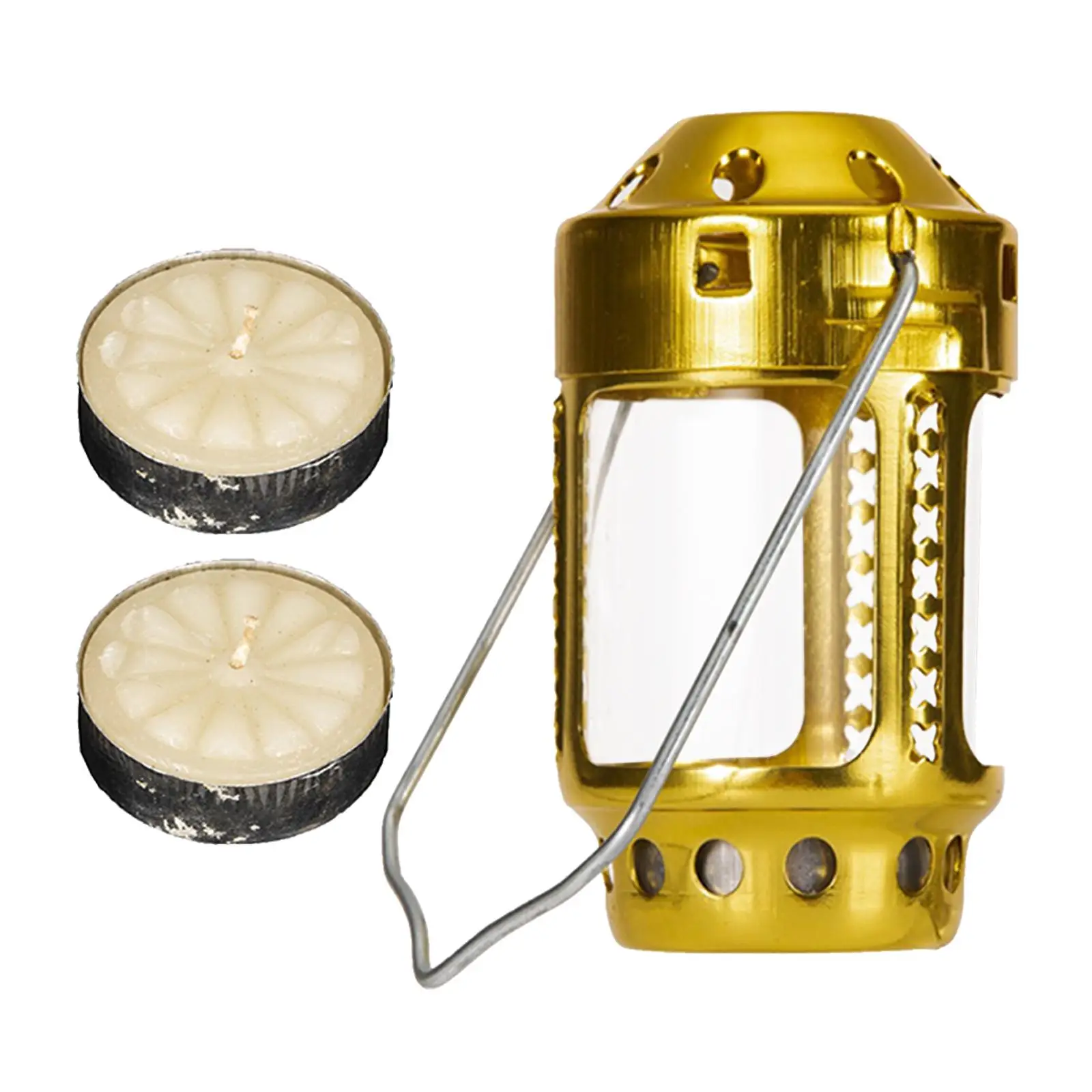 Aluminum Alloy Tealight Holder Hanging Lantern Decorative Tent Lamps for Camping