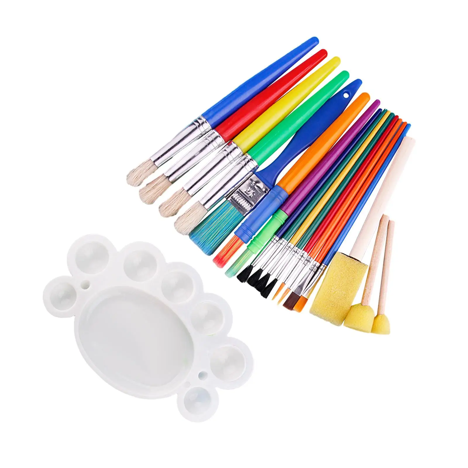 19Pcs Paint Brush Set Watercolor Acrylic Paint Boys and Girls Portable Child Adults Crafting Tools Art Supplies Painting Brushes