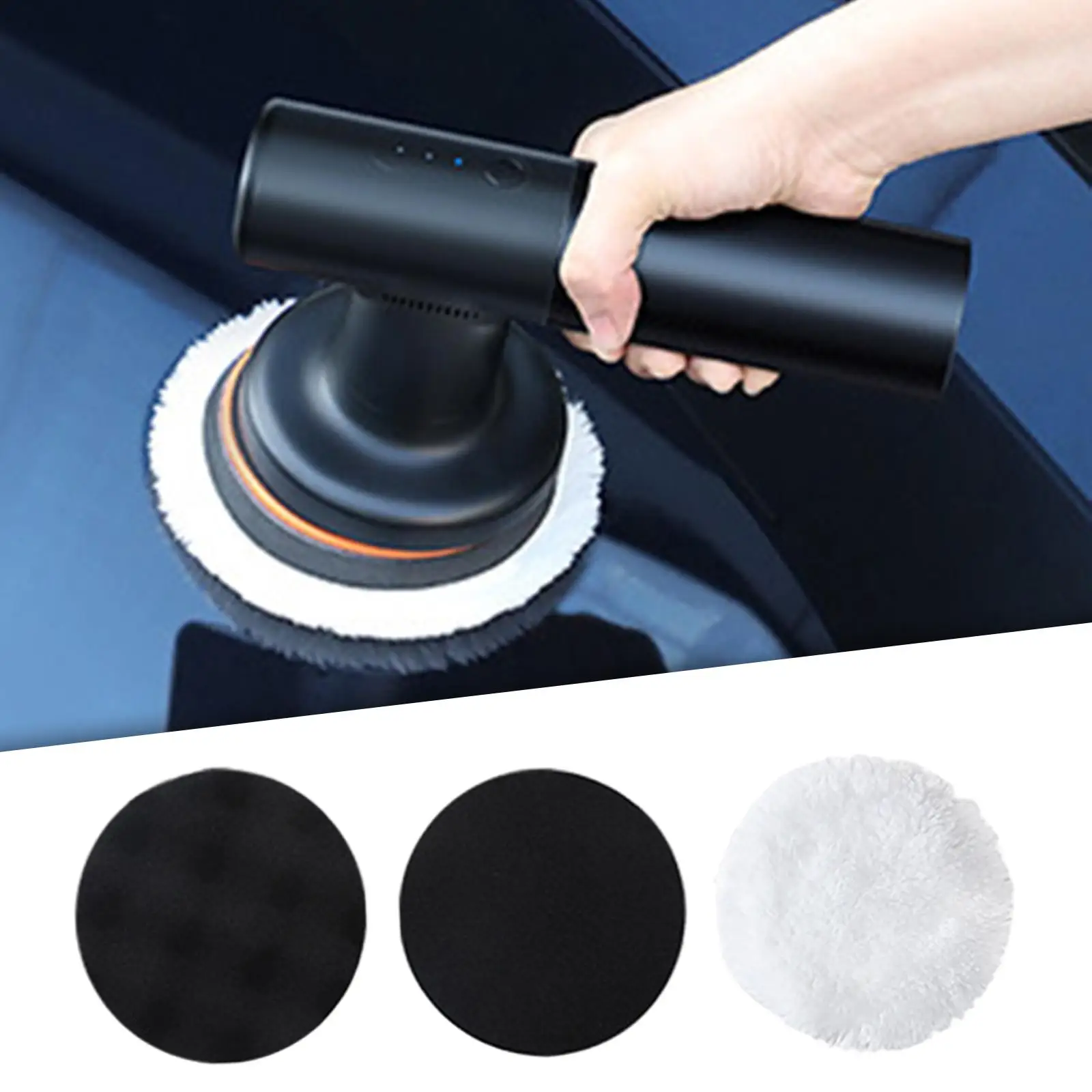 Polishing Pads Kit 3Pcs Waxing Evenly Clean Polish Professional Polisher for Car