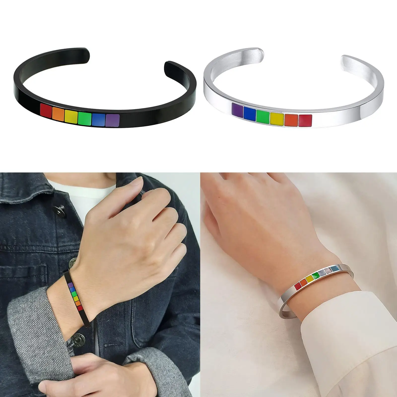  Bracelet, Stainless Steel Charm Bracelet for& Couples Gifts Adjustable C Bracelet
